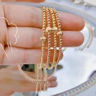 Real Gold Bracelet New Arrival Simple And Elegant Style 18K Real Gold Opal Bracelet