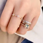 Silver Gemnel Wholesale High Quality Jewelry Simple Ins Style Even Diamond Engagement Ring