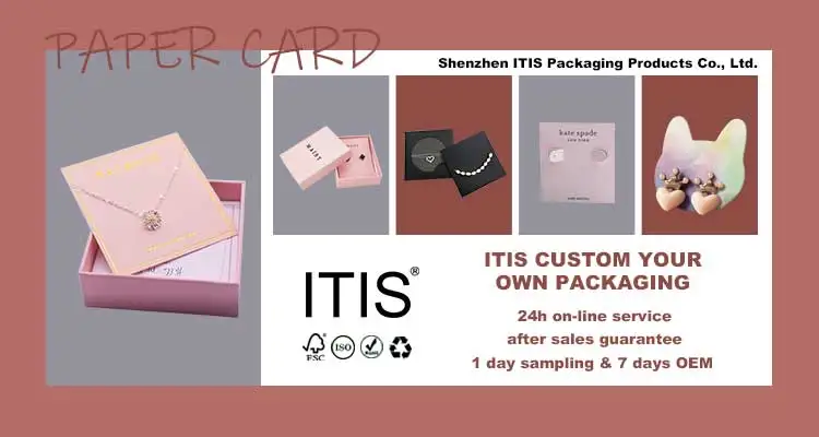 product custom printed paper packaging jewelry display necklace card-0