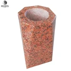 Memorial Popular Design Personalized Cemetery Grave Memorial Granite Vase Factory