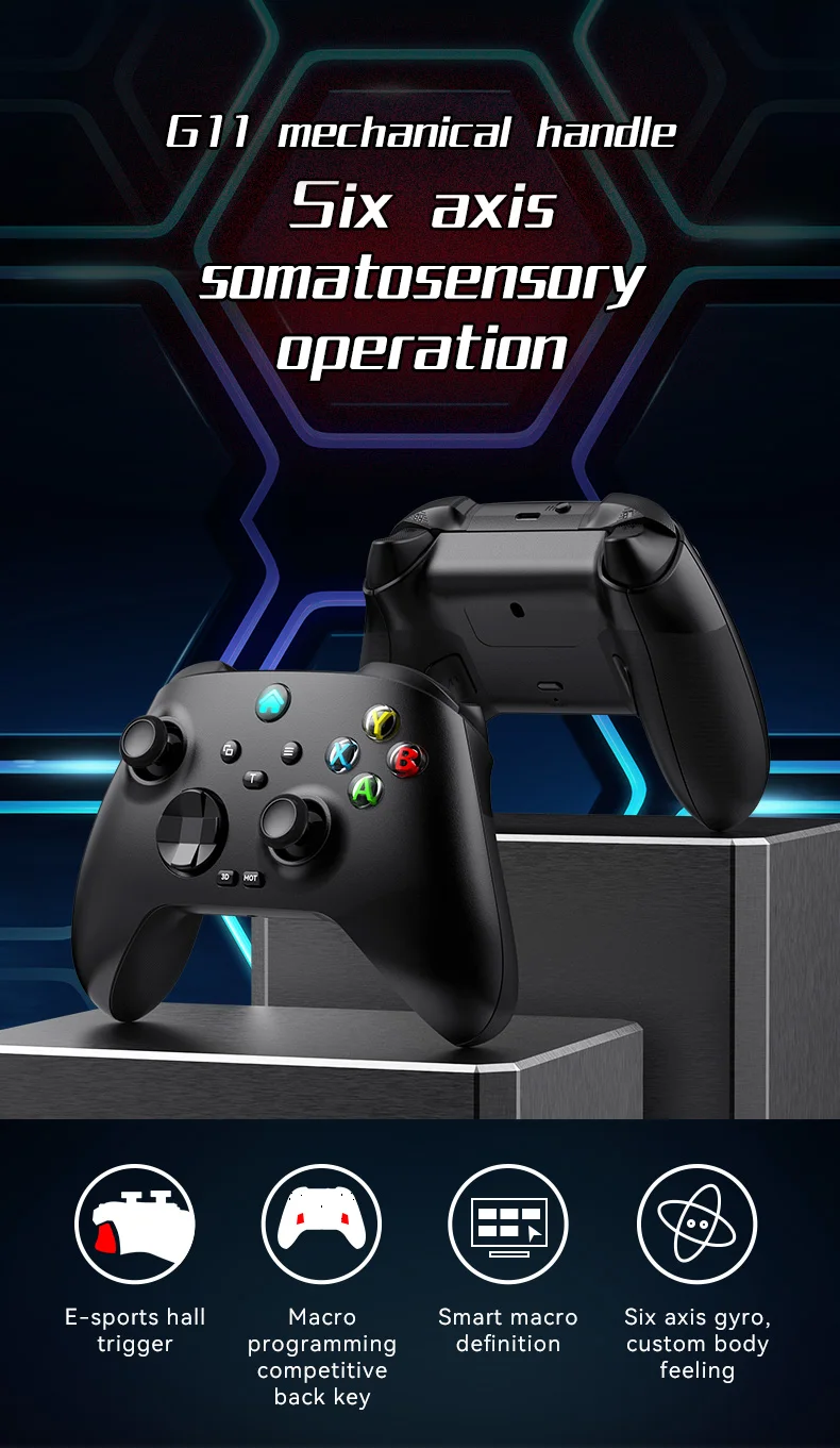 G11 Wireless 2.4g Bt Mechanical Game Controller For Switch Pro Pc