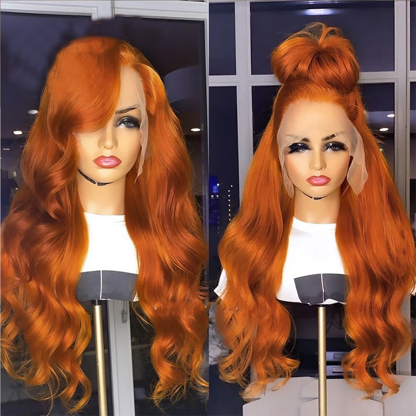 orange lace front wig