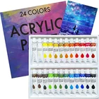 Paint Paints Yihuale Acrylic Paint Set 24 Colors 12ml Acrilic Non-Toxic Rich Pigments Paints Sets