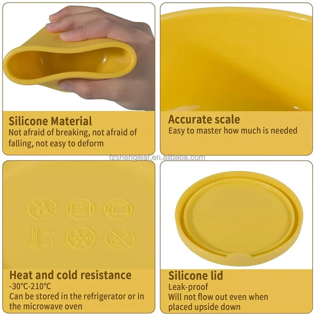 product cute kid childrens insulated portable heated bento silicone food container school lunch box set for kids and adults-4