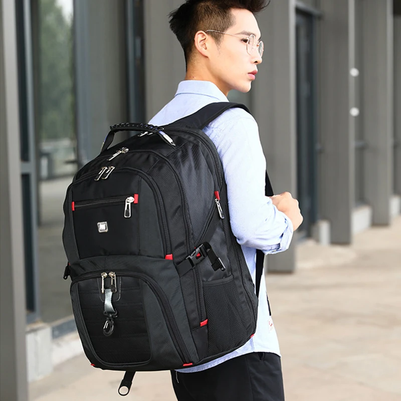 Manufacturers wholesale new simple backpack men's business backpack large capacity travel bag 17 inch college backpack