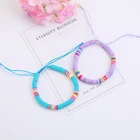 Bracelet Yiwu Factory Heishi Bead Polymer Clay Disc Wholesale Beach Style Multicolor Adjustable Slider Bracelet