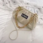 Unique Style PU Leather Handbag With PU Hardware Chain Shoulder Straps Large Capacity Square Handbag