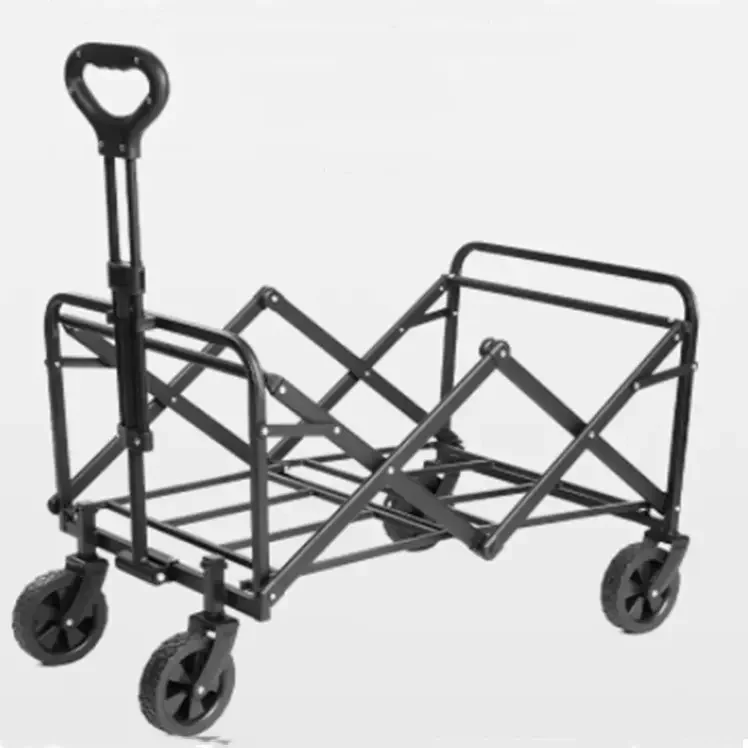 Durable foldable multi-purpose wagon cart with large capacity wagon cart and adjustable handle wagon cart