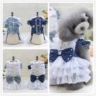 Wedding Dress Summer Sleeveless Dogs Wedding Dress Party Clothing Dog Dress Luxury Elegant Dog Clothes Dress