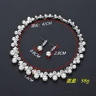 Jewelry Pearl 2021 New Classic Wedding Bride Jewelry Pearl Costume Necklace Earrings Jewelry Sets