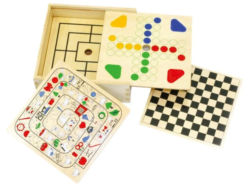 Ludo Game With Nature wood Board  table game hotselling