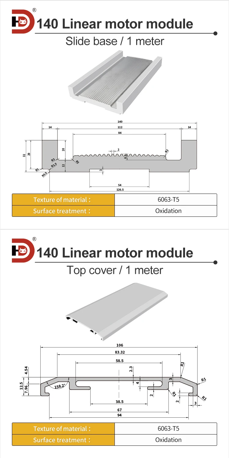 140 Linear Motor Module, Aluminum Profile Linear Module, Linear 140 Width Automated High-precision Slide Table supplier