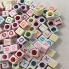 Beads Wholesale High Qulaity DIY Bracelets Square Plastic Beads Alphabet For Bracelet Making