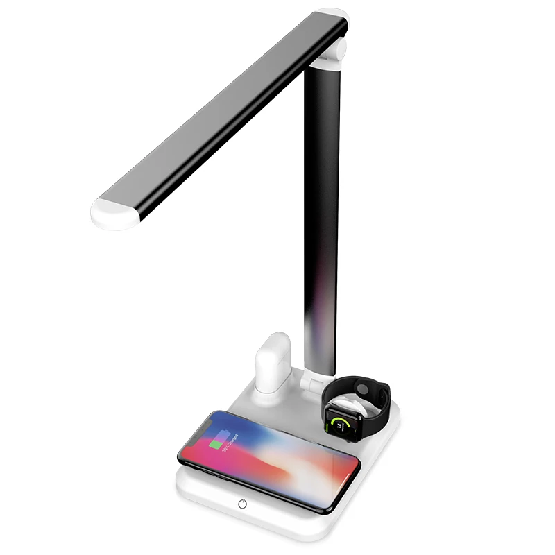 qi wireless charging led desk lamp