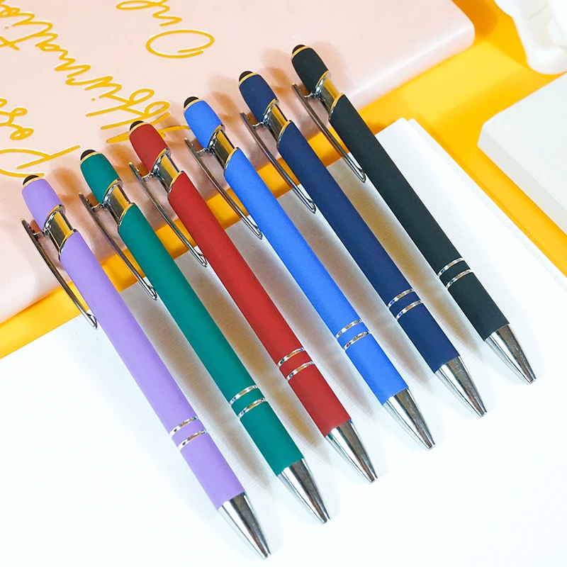 Free Sample Customized Wholesale Plastic Pen Promotional Advertising Gift Click Ballpoint Pens With Screen Touch