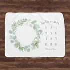 Name Popular 100% Polyester Floral Pattern Name High Quality Monthly Sublimation Baby Milestone Blanket