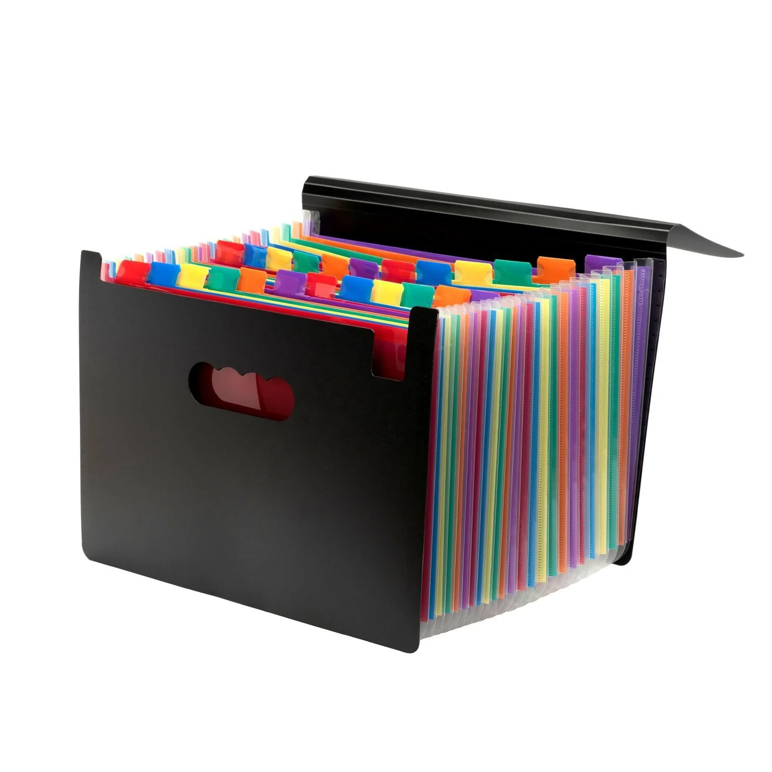 Portable Expandable Plastic Filing Box Receipt Organizer Folders Expanding File Folder