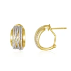 Earrings Delicate Hoop Earrings Shiny Cubic Zirconia Simple Stylish Daily Wearable Bridal Earrings Wedding