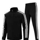 Mens Sportswear HT Sport Jacket Sets OEM ODM 2 Piece Set Sportswear Tracksuits For Men