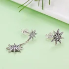 Star S925 Earring Sterling Silver Star Stud S925 Zircon Asymmetrical Earrings