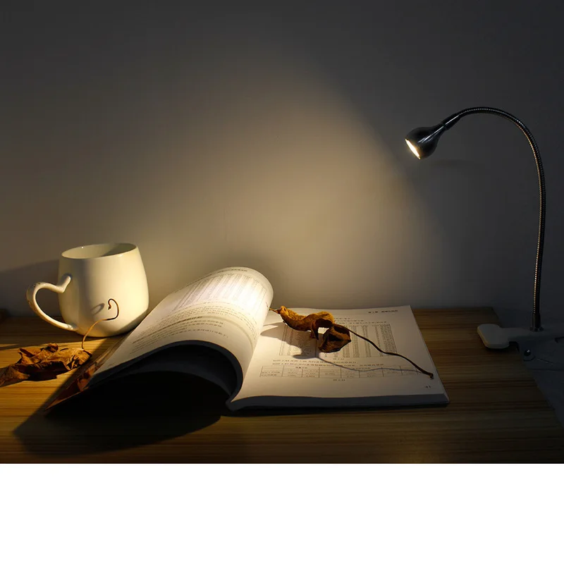 Usb Power Flexible Reading Led Light Clipon Beside Reading Lamp Bed Desk Study Room Bedroom