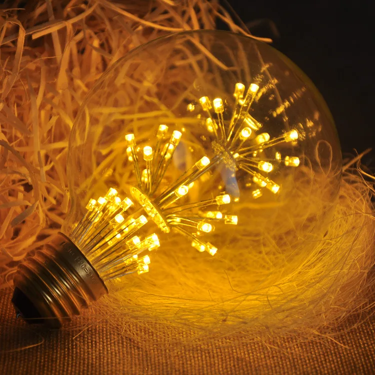 LED Edison Filament Light  Bulb Brown Golden G80 G95 G125 4W 6W 8W Warm White Dimmable E27 AC 220V Dimmer Restaurant Bedroom