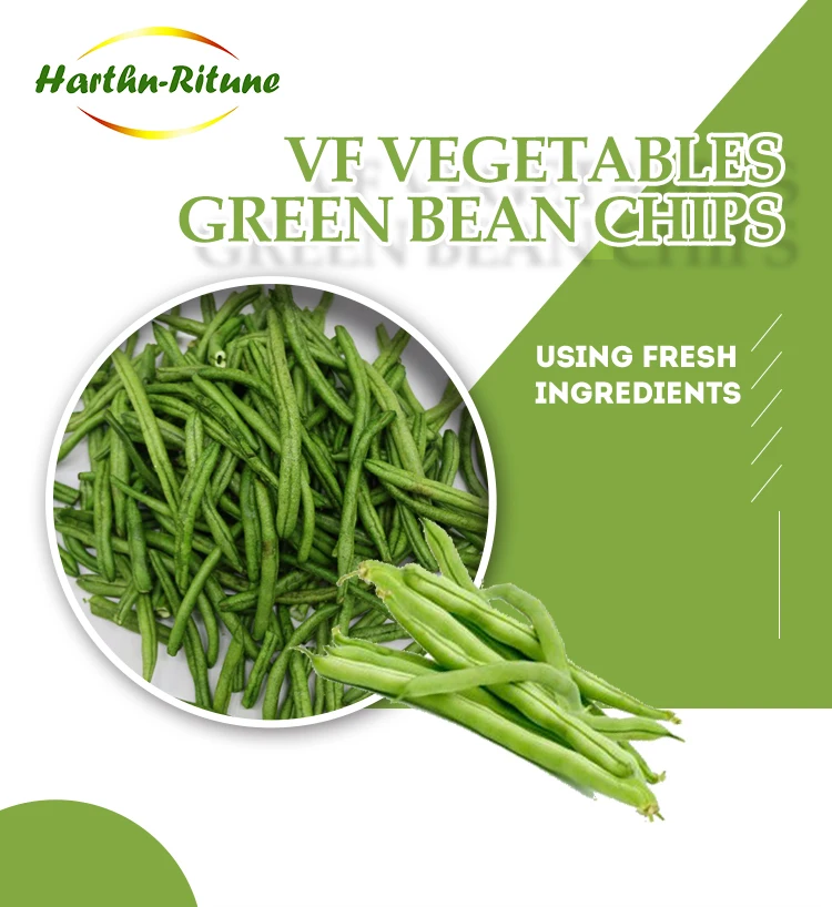 High Quality Healthy Dried Vegetable Tasty Chips Snacks Vacuum Fried Fresh Green Beans factory