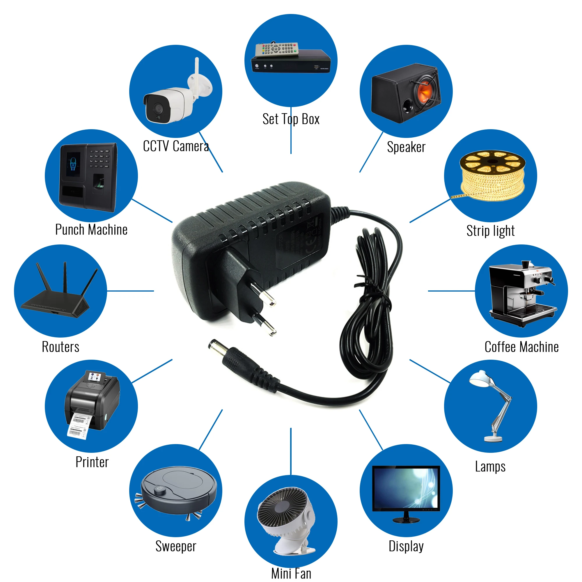 product 2025 high efficiency 9v 2a plug in power adapters easy and convenient connection-6