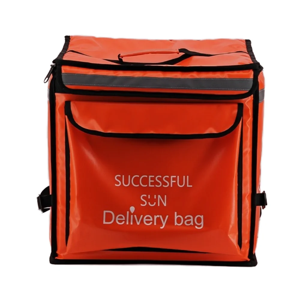 Soft Eco-Friendly Cooler Tote Bag with Zipper Custom Food Delivery Bag for Bike Motorcycle Bicycle supplier