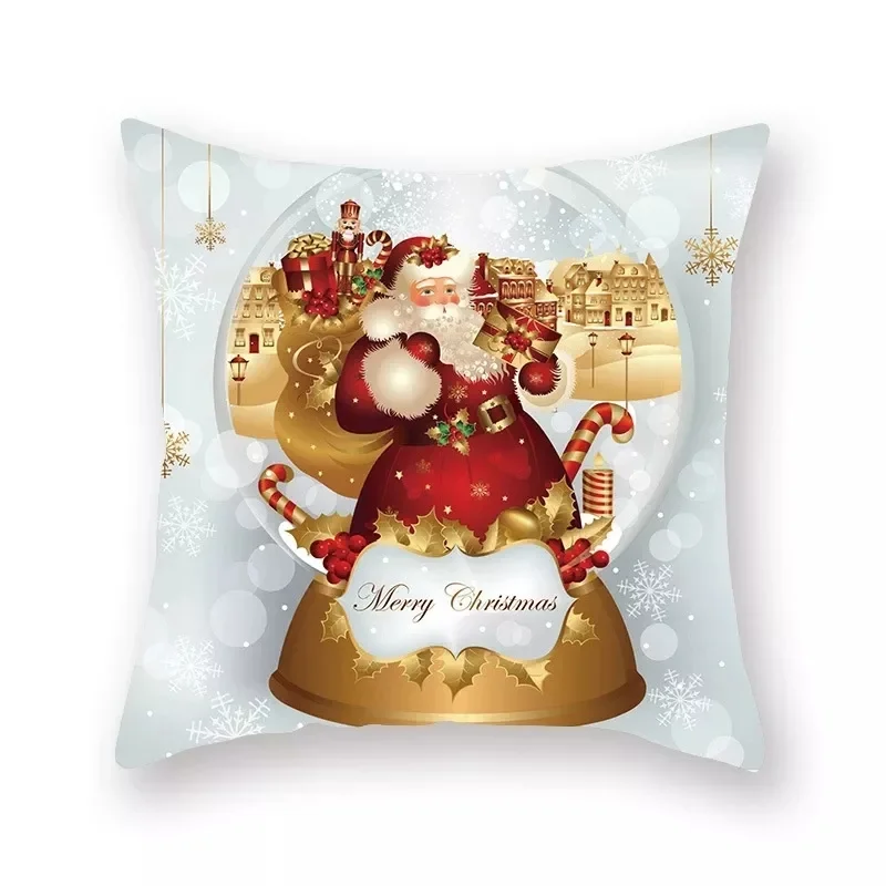 Cushion Cover LED Merry Christmas Throw Pillow Case Super Sofa seat Light Up handmade  Cushion Cover