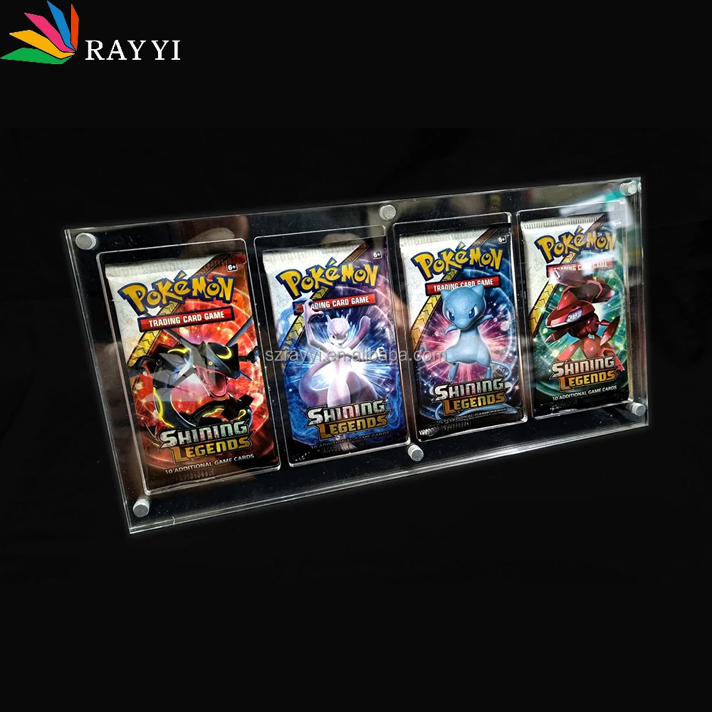 Ray Yi Custom Acrylic Booster Pack Box Display Case Magnetic Lid For