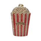 Bag Evening Diamond Clutch Rhinestone Bag Wedding Party Evening Crystal Purses Handbag Popcorn Clutch/