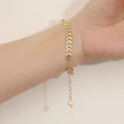 Pearl Hyacinth Trendy Exquisite Golden Wheat Ear Leaf Graceful Freshwater Pearl Bracelet