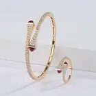 Bangle Bangles Hot Sale Women Jewelry Accessories Gold Color Artificial Zircons Women Bangle Set