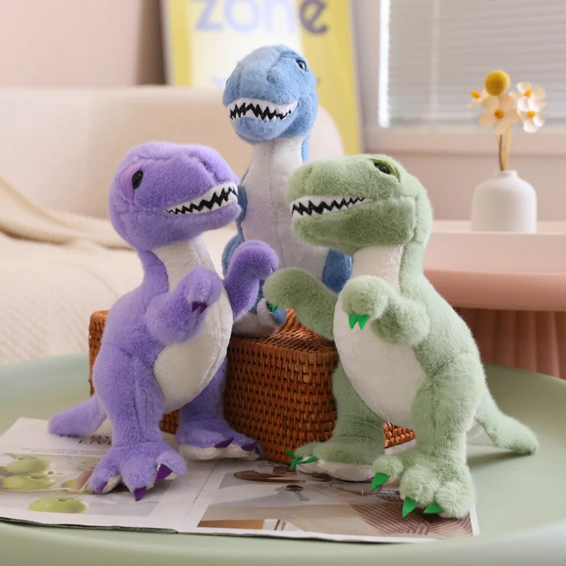 Cartoon simulation Tyrannosaurus Rex doll cute color dinosaur plush toy stegosaurus claw machine doll