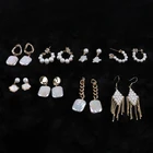 Pearl Jewelry Fashion Design White Freshwater Pearl 925 Sterling Silver Earrings Jewelry