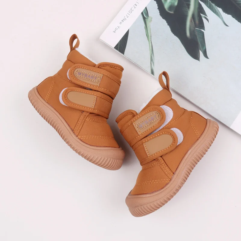 High Quality Baby Boots Winter Soft and Warm Rubber Sole Anti-slip Ankle Cover Little Boots rainbow Shoes for Kids manufacture