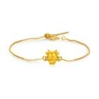 Silver Bracelets Silver Hot Selling Gold Plated 925 Sterling Silver Joyful Cow Adjust Box Chain Bracelets For Women