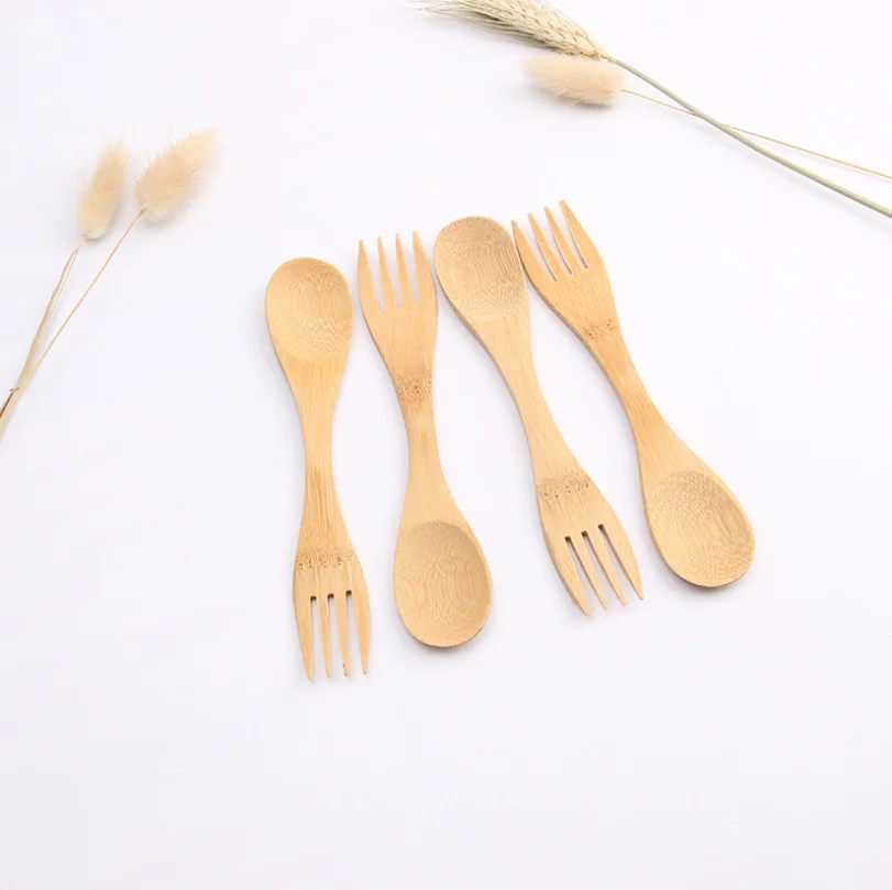 Details about   2pcs Multiuse Camping Wood Spork Fork Spoon Backpack Cutlery 2 in 1 Utensils 