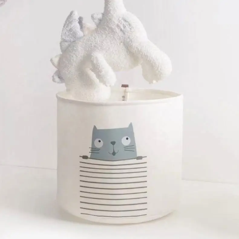 custom indoor INS amazon print Felt Toy Storage Basket laundry basket foldable For Kids and Baby
