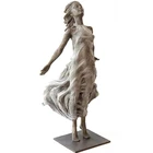 Brass Artistic Sell Well New Type Bronze Hone Brass Figur Woman Bronze Figures
