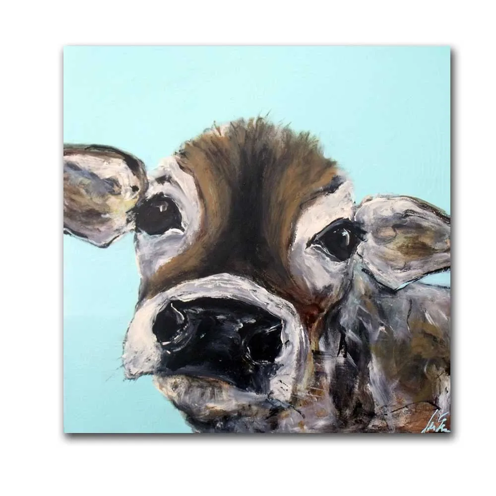 Modern Art Paintings Abstract Animal Photo Cute Cow Canvas Wall Picture -  Buy Modern Paintings,Animal Painting Wall Picture,Art Painting Abstract  Product on 