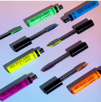 Vibrant fluorescent mascara crazy eyelash extension party easy to wash Halloween charming eye makeup colorful pigmented mascara