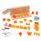 Education Customized Colorful Children Education New Orange Spelling Words Game Toy