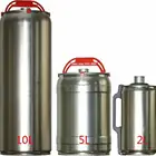 Tin Metal Customized Logo 1L 2L 5L 10L Beer Can Bottle Tin Box With Airtight Metal Lid Use Beer /beverage/wine