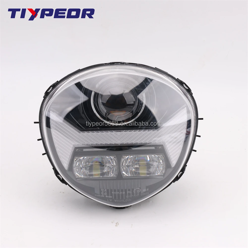 product tiypeor e mark assembly headlight high low beam motorcycle led headlight for 2017 yamaha v star 1300 xvs13cthl tourer headlamp-3