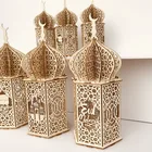 Decorations DIY Wooden EID Lantern Lights EID Mubarak Decorations Gift Happy 2021 EID Party Decor Ornament