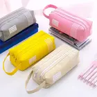 Pencil Box School New Trendy Hot Colorful Canvas Pencil Box School Cute Pencil Case Bag For Girl