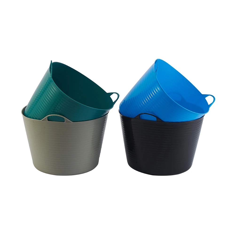 Custom blue soft plastic bucket