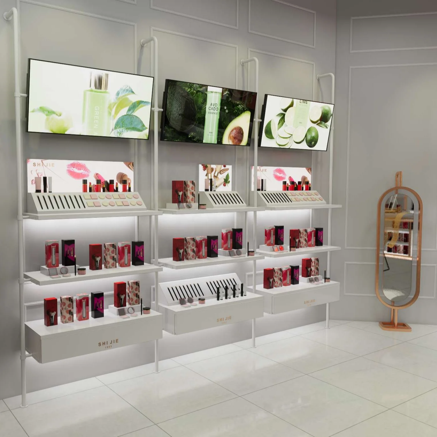 Shopping Mall High End Beauty Cosmetic Shop Interior Design Ideas 